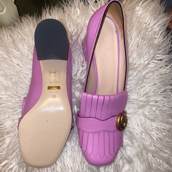 Gucci Leather Mid-Hell Pump - Picture 5 of 6